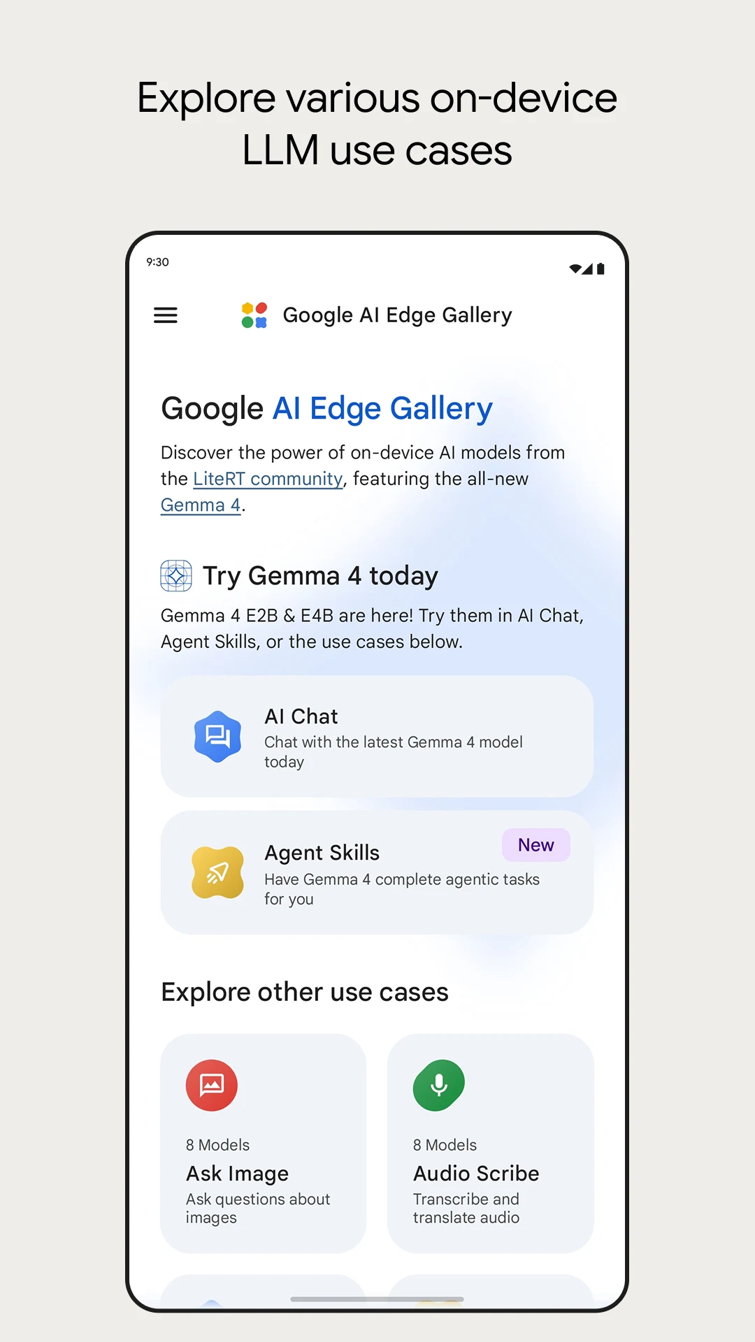 Google AI Edge Gallery screenshot